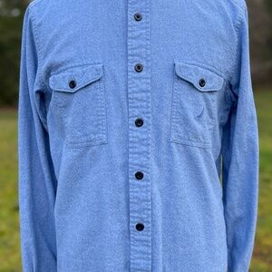 NAUTICA Shirt | Button Down Long Sleeve Collar Pockets Logo | Mens Medium